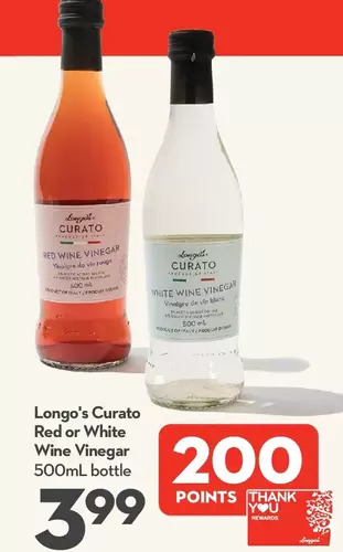 Longo's Longo's curato red or white wine vinegar offer