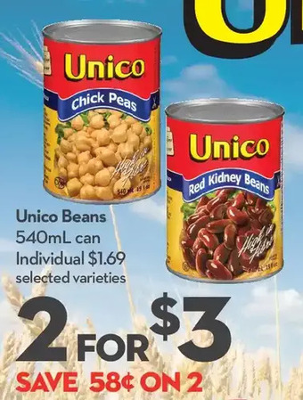 Longo's Unico beans offer