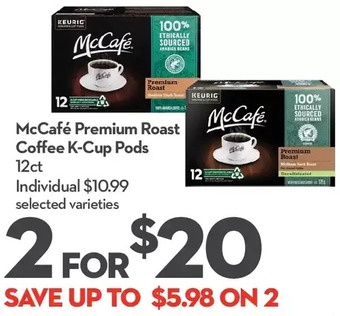 Longo's Mccafé premium roast coffee k-cup pods offer