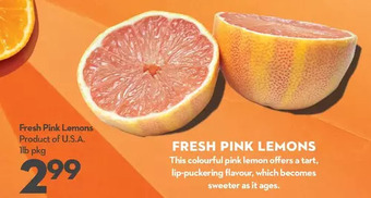 Longo's Fresh pink lemons offer
