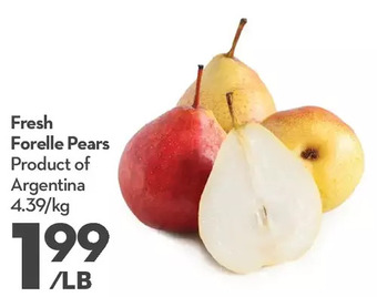 Longo's Fresh forelle pears offer