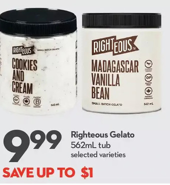 Longo's Righteous gelato offer