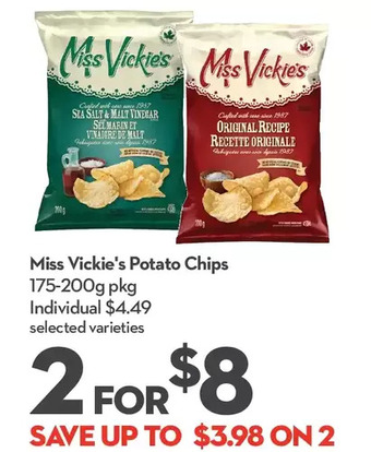 Longo's Miss vickie's potato chips offer
