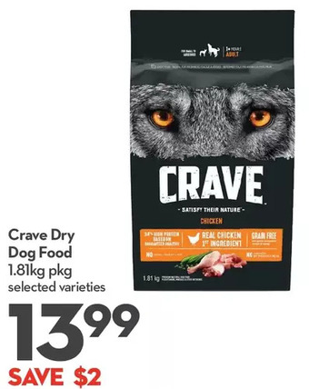 Longo's Crave dry dog food offer