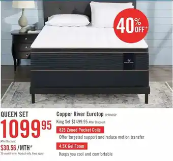 The Brick Serta perfect night copper river eurotop queen mattress | king set offer
