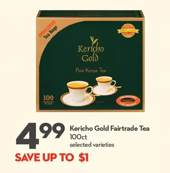 Longo's Kericho gold fairtrade tea offer