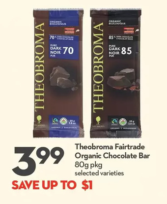 Longo's Theobroma fairtrade organic chocolate bar offer