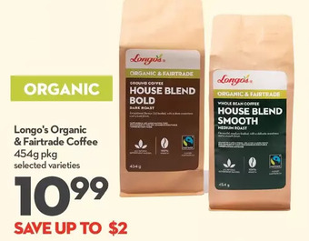 Longo's Longo's organic & fairtrade coffee offer