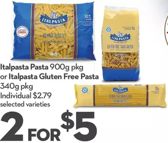 Longo's Italpasta pasta or italpasta gluten free pasta offer