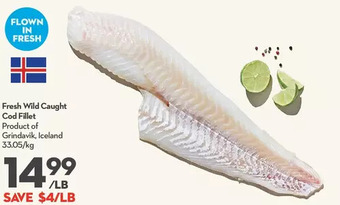 Longo's Fresh wild caught cod fillet offer