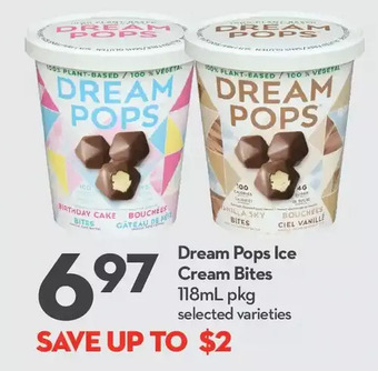 Longo's Dream pops ice cream bites offer