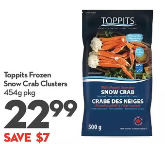 Longo's Toppits frozen snow crab clusters offer
