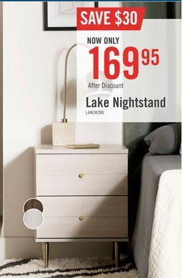 The Brick Lake nightstand - white offer