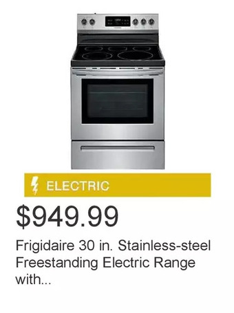 Costco Frigidaire 30 in. stainless-steel freestanding electric range with one-touch self clean offer