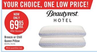 The Brick Beautyrest® hotel breeze pillow offer