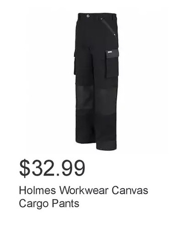 Costco Holmes workwear canvas cargo pants offer