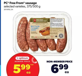 Real Canadian Superstore Pc free from sausage offer