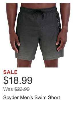 Costco Spyder men's swim short offer