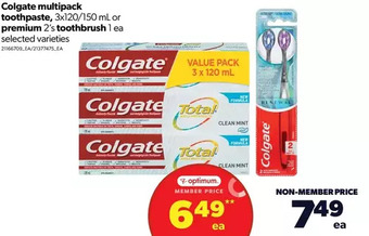 Real Canadian Superstore Colgate multipack toothpaste or premium toothbrush offer