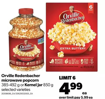 Real Canadian Superstore Orville redenbacher microwave popcorn or kernel jar offer