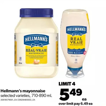 Real Canadian Superstore Hellmann's mayonnaise offer