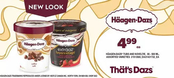 Real Canadian Superstore Haagen-dazs tubs and noveltie offer
