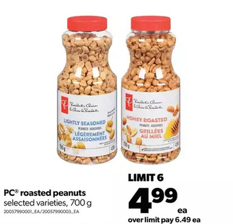Real Canadian Superstore Pc roasted peanuts offer