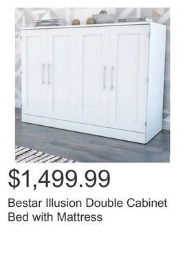Costco Bestar illusion double cabinet bed with mattress offer