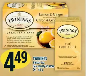 Marché Adonis Twinings herbal tea offer
