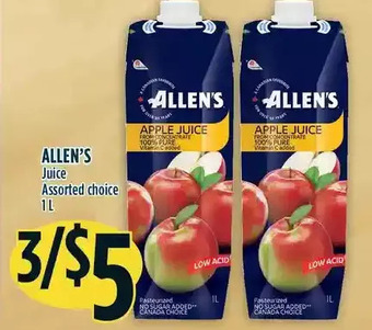 Marché Adonis Allen's juice offer