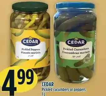 Marché Adonis Cedar picled cucumbers or peppers offer