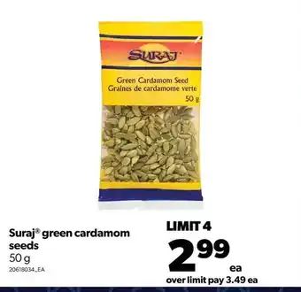 Real Canadian Superstore Suraj green cardamom seeds offer