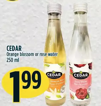 Marché Adonis Cedar orange blossom or rose water offer