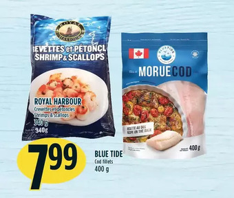 Marché Adonis Blue tide cod fillets offer