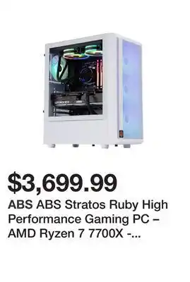 Newegg Abs stratos ruby high performance gaming pc – amd ryzen 7 7700x - geforce rtx 4080 - 32gb ddr5 5600mhz - 2tb m.2 nvme ssd – s offer