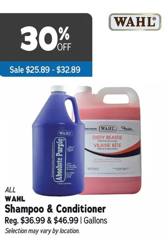 Ren’s Pets Depot Wahl shampoo & conditioner offer