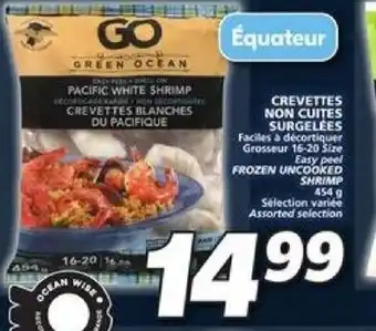 IGA Crevettes Non Cuites Surgelees 454g offer