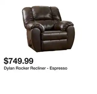 Ashley Furniture Dylan rocker recliner - espresso offer
