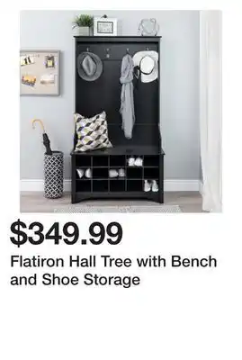 Wayfair Flatiron hall tree with bench and shoe storage offer
