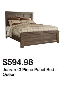 Ashley Furniture Juararo 3 piece panel bed - queen offer