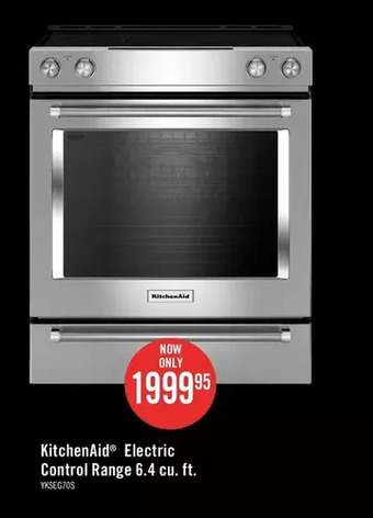 The Brick Kitchenaid 6.4 cu. ft. electric control range offer