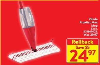 Walmart Vileda promist max mop offer
