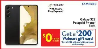 Walmart Galaxy s22 postpaid phone‡ offer