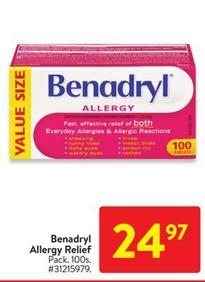 Walmart Benadryl allergy relief offer