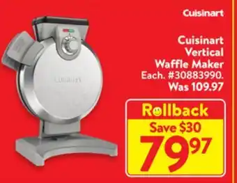 Walmart Cuisinart vertical waffle maker offer