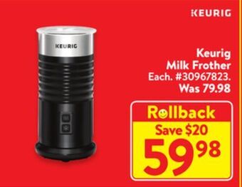 Walmart Keurig milk frother offer