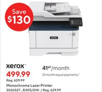 Staples Xerox monochrome laser printer offer