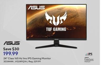 Staples Asus 24" class 165 hz 1ms ips gaming monitor offer