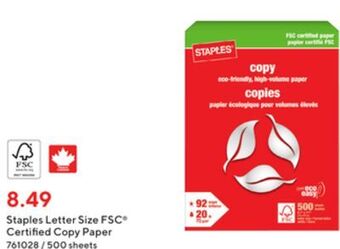 Staples Staples fsc-certified copy paper, 500 sheets offer