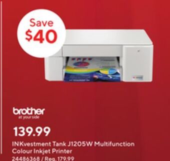 Staples Brother inkvestment tank multifunction colour inkjet printer offer